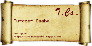 Turczer Csaba névjegykártya